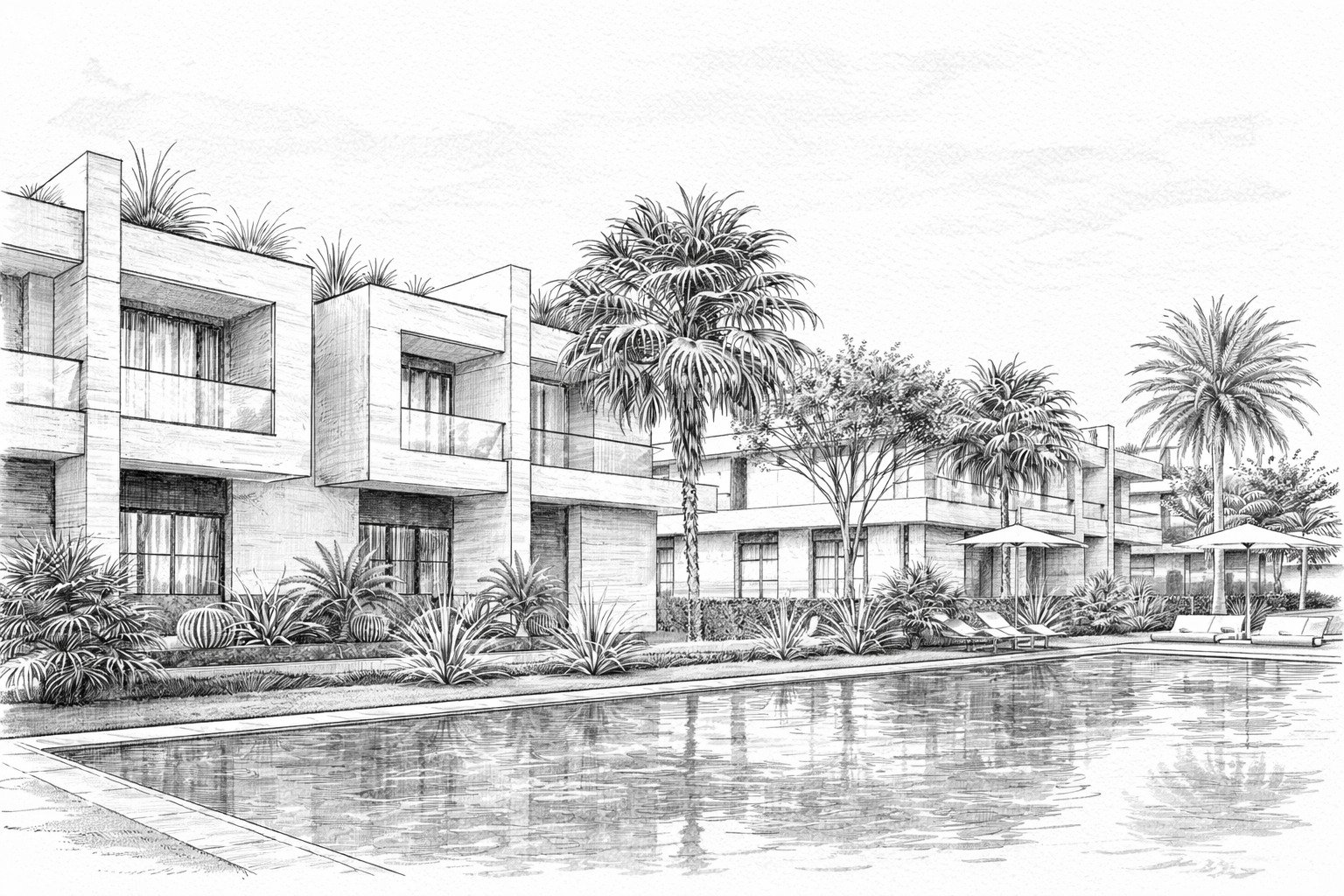 Villas modernes vue Atlas